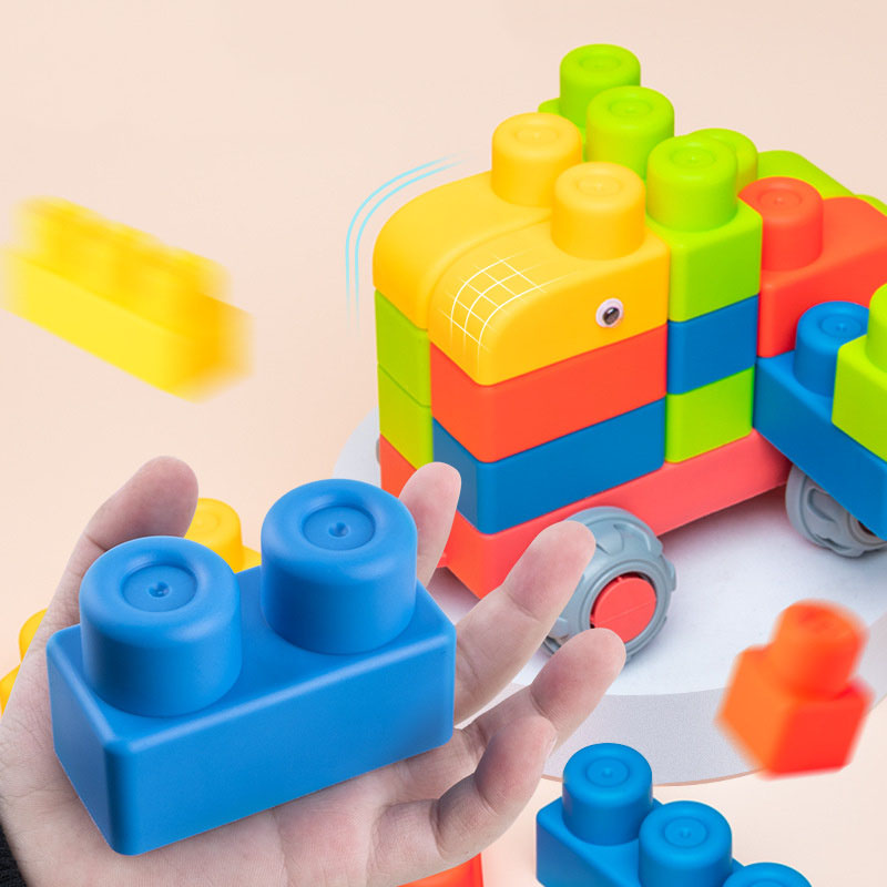 Kids Toys Lego - DIY Baby Weiche Gummi Große Partikel