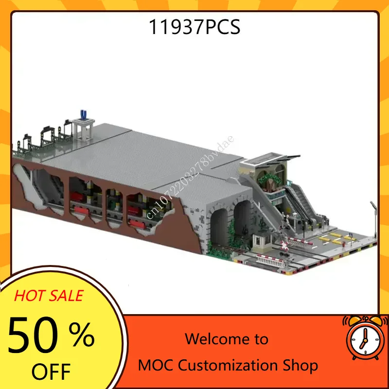 Kids Toys Mall - 11937PCS U-Bahn-Station und Mall MOC-Puzzle StreetView-Architektur