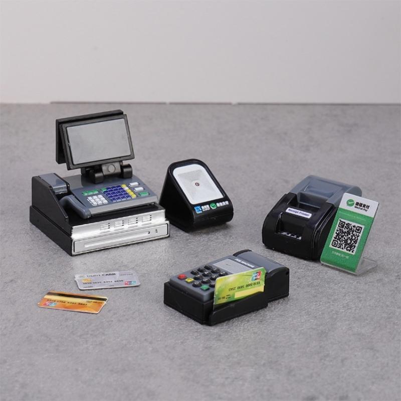 Toy Cash Register - Plastik-Sammelfiguren Mini-Kassensystem POS-Gerät 1 Set Simulation