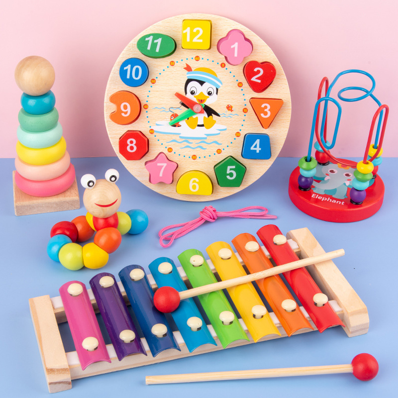 Kids Toys 2 Year Old - Montessori Baby Spielzeug Kinder 3D Holz