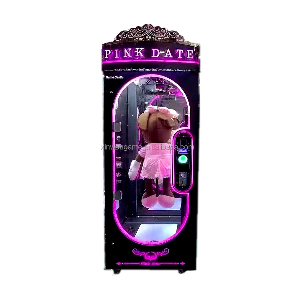 Kids Toys Vending Machine - Rosa Plüsch-Geschenk für Kinder: Großer Push-Skill-Mini-Spielautomat,