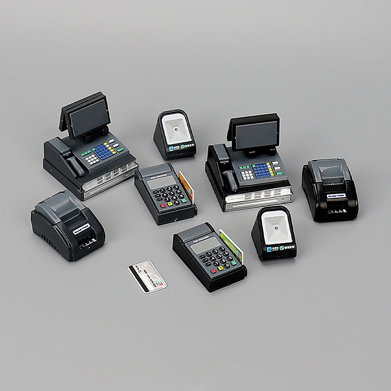 Toy Cash Register - 1 Set 1/12 Puppenhaus Mini Supermarkt