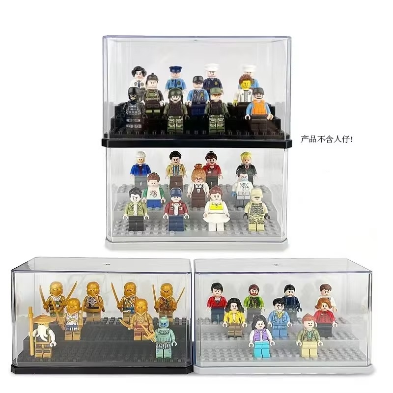 Lego Building Blocks - Acryl-Vitrine für Minifiguren, stapelbare und staubdichte