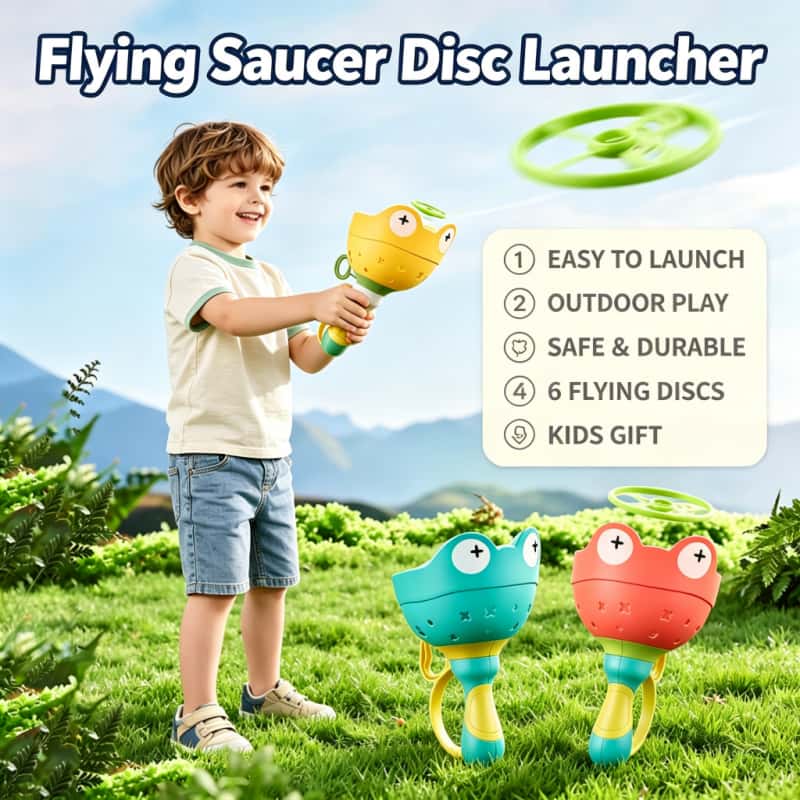 Kids & Toys Expo Saudi Arabia - Fliegende Untertasse mit Abschussmechanismus, Kinder-Flugspielzeug, UFO