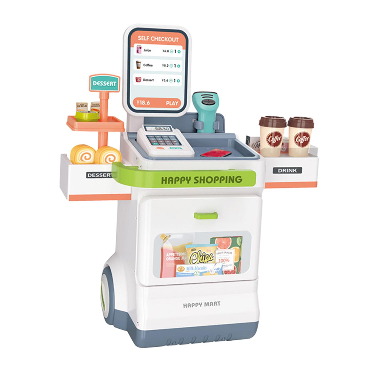 Toy Cash Register - Spielzeug-Supermarktkasse für Kinder mit Kassensystem, Scanner,