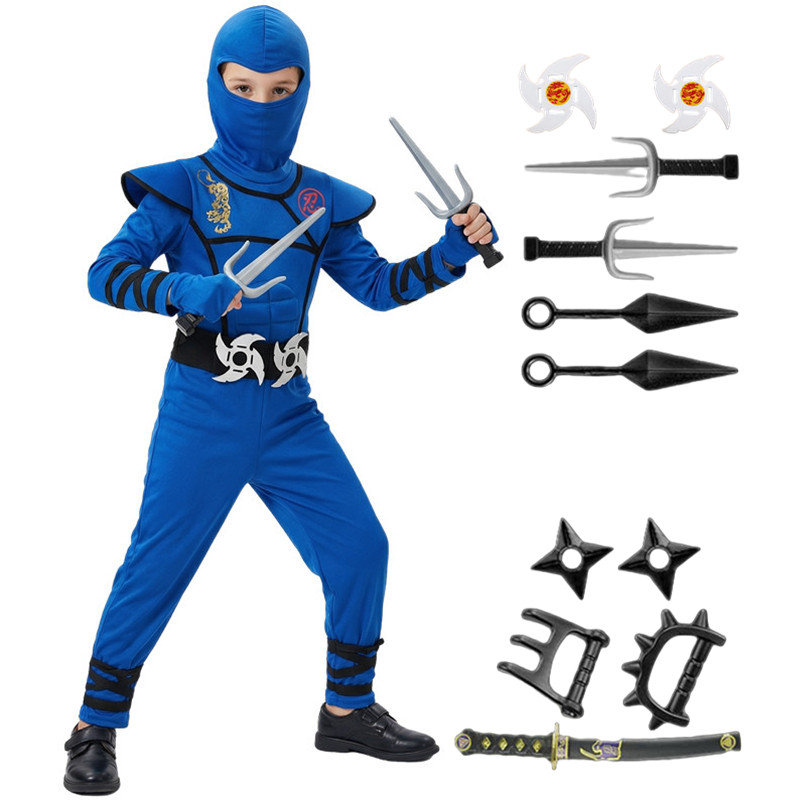 Schwarzes und blaues Ninja-Kos – Kids Toys Movie Bewertung und Preis