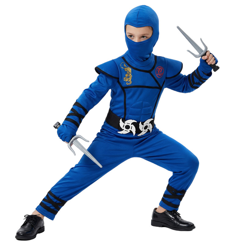 Schwarzes und blaues Ninja-Kos – Kids Toys Movie Bewertung und Preis
