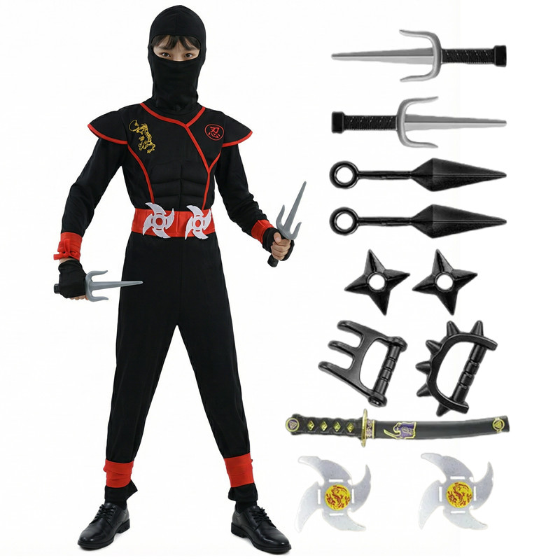 Schwarzes und blaues Ninja-Kos – Kids Toys Movie Bewertung und Preis