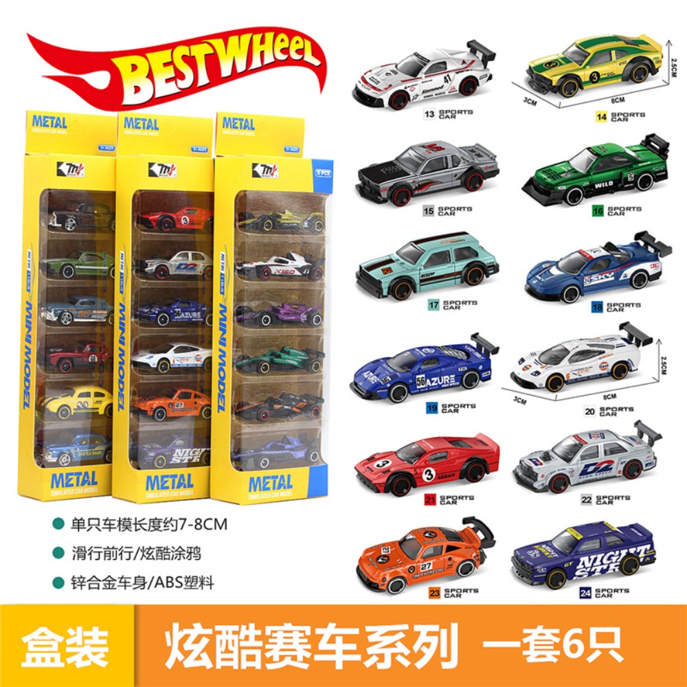 1:64 Legierung Rennwagen 6er-S – Kids Toys Vending Machine Bewertung und Preis