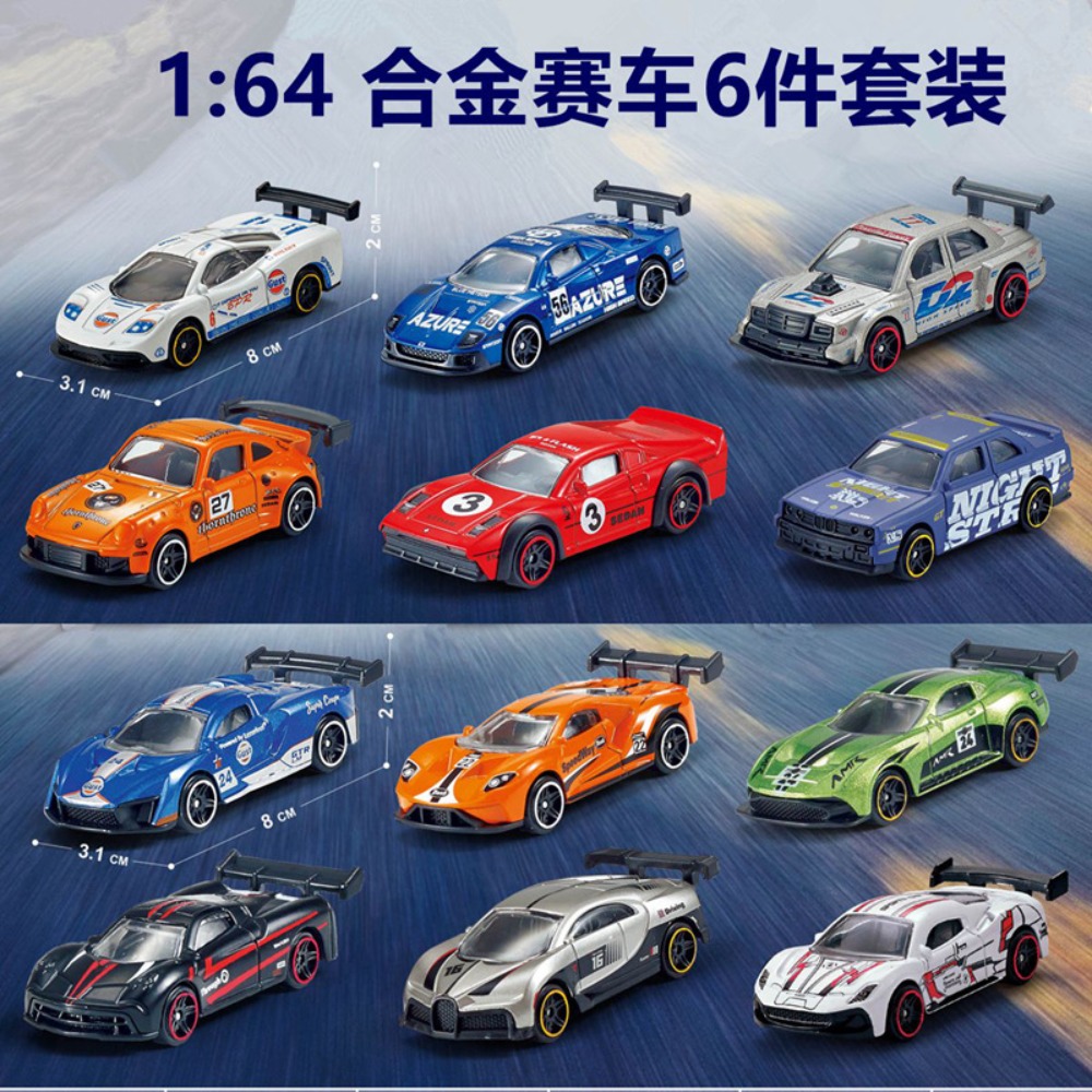 1:64 Legierung Rennwagen 6er-S – Kids Toys Vending Machine Bewertung und Preis