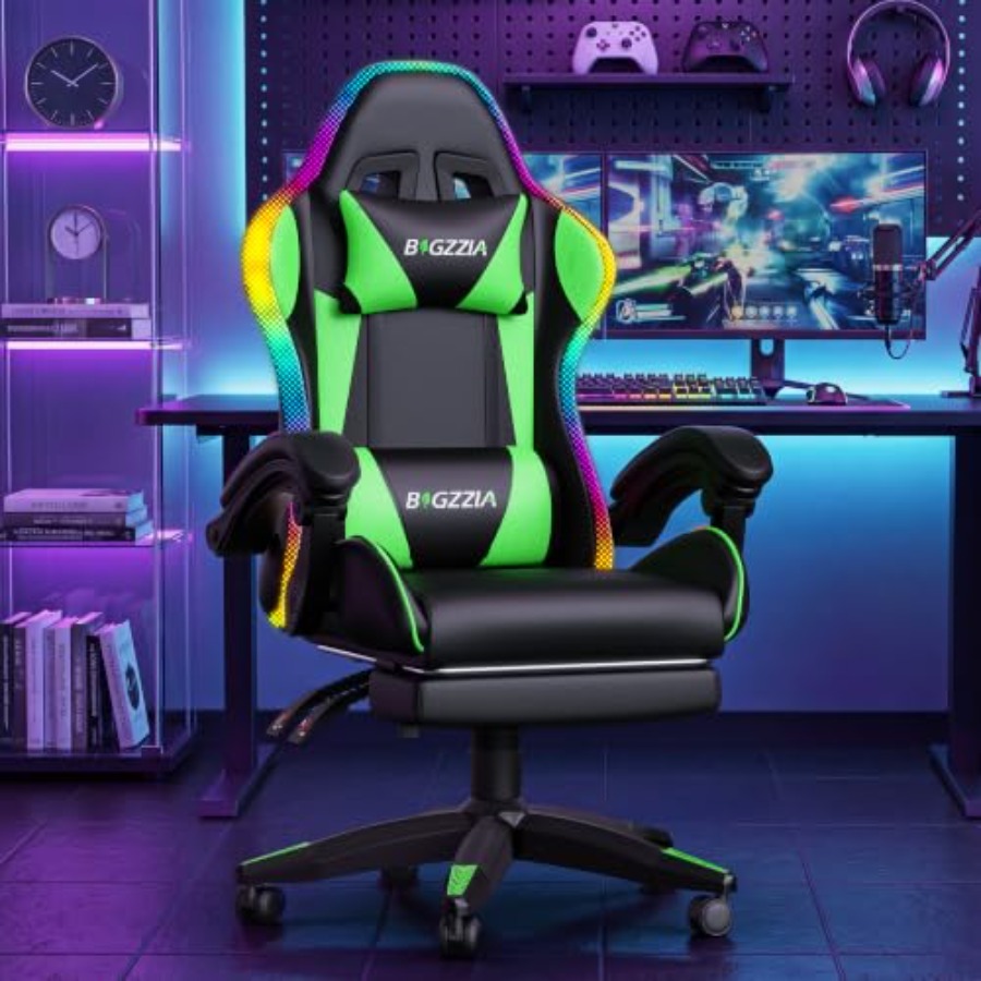 RGB-Gaming-Stuhl mit Fußstütze – Kids & Toys Expo Saudi Arabia Bewertung und Preis