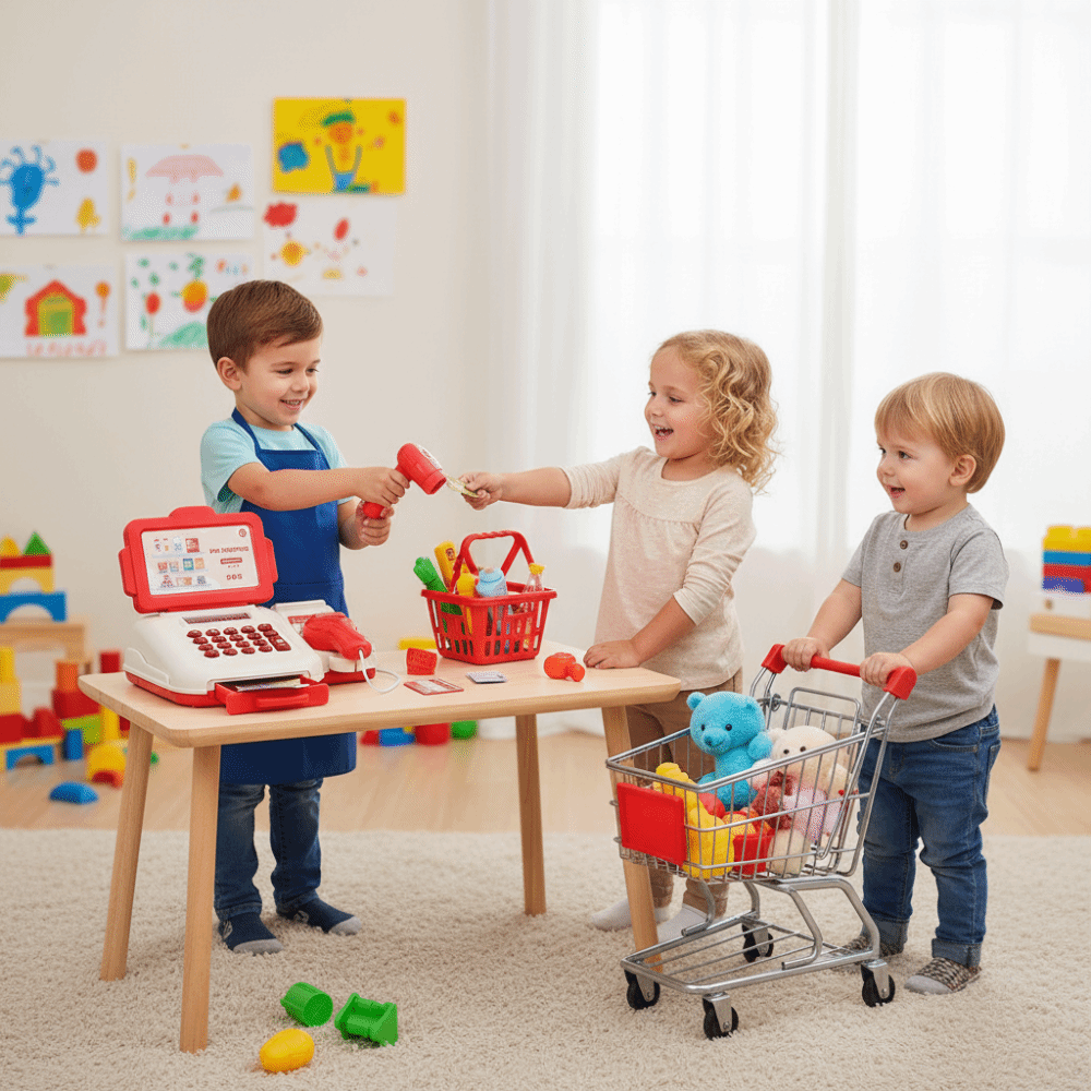 Puzzle-Simulation Supermarkt-K – Toy Cash Register Bewertung und Preis
