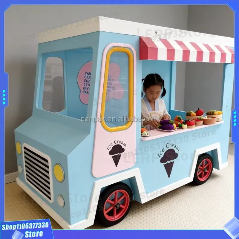 Holz-Eiswagen-Spielzeug mit Rä – Kids Toys Mall Bewertung und Preis